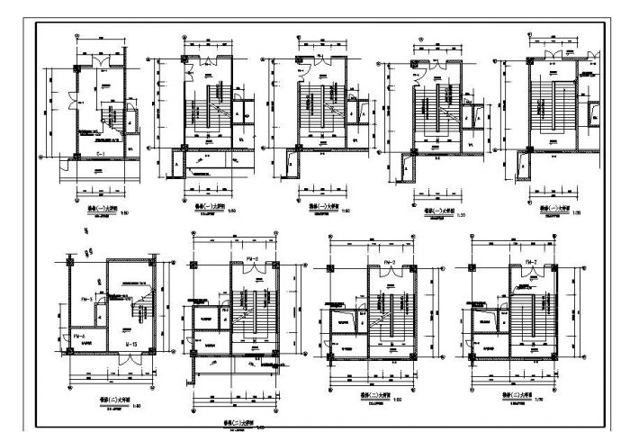 某大型商场建筑施工面板CAD图_图1