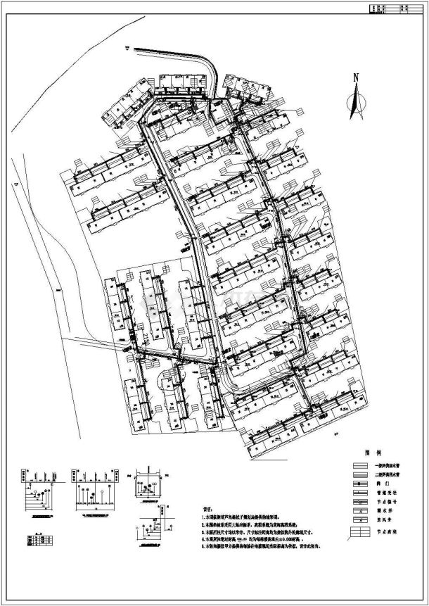 某住宅小区热水网工程图（共14张图纸）-图一