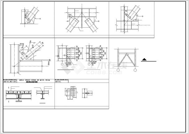 某钢结构标准节点构造详图（共6张图纸）-图一