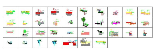 【图块】园林园路景观设计CAD施工图（含园路铺装详图、木栈道设计详图、园路铺装样式等）-图一