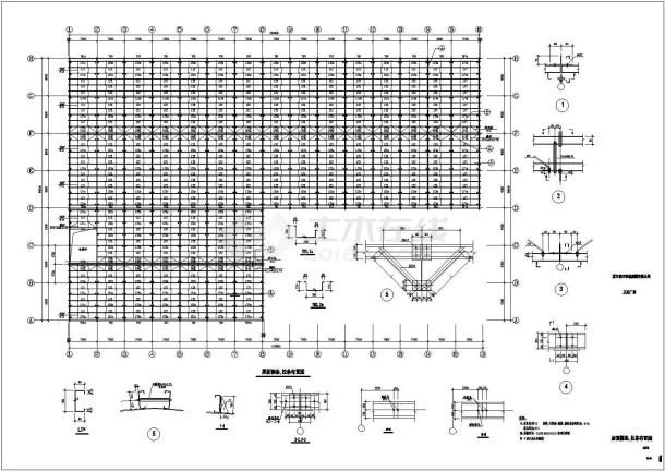 某多层钢结构厂房建筑设计图纸（CAD）-图五