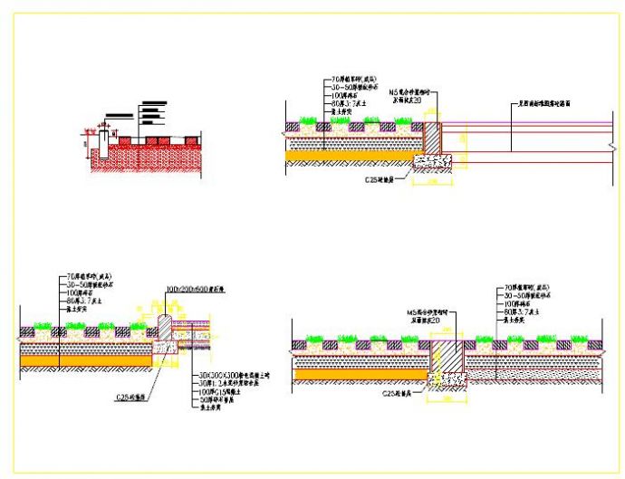 园林工程停车场景观设计CAD施工图_图1