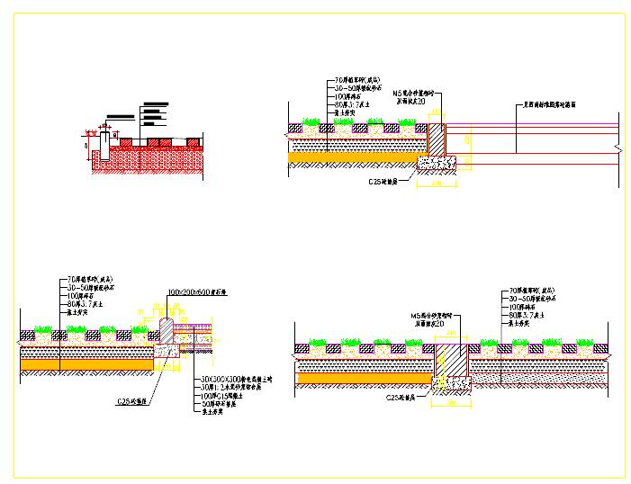 园林工程停车场景观设计CAD施工图