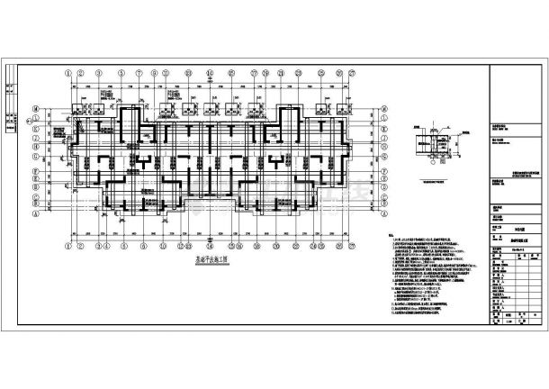 框剪结构十八层独立基础住宅楼地下车库全套结构cad施工图（3套图说明齐全）-图一