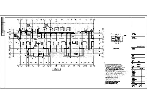 框剪结构十八层独立基础住宅楼地下车库全套结构cad施工图（3套图说明齐全）-图二