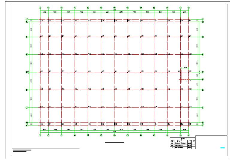 某多层钢管桁架框架结构厂房结构设计cad施工图