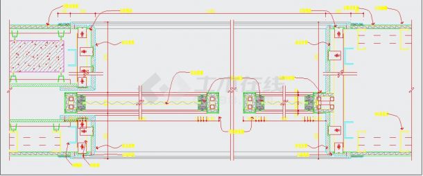 简单的小型电动移门节点详细CAD图纸-图一