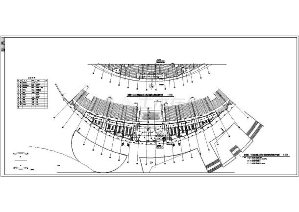 某体育场电气警示平面设计施工图纸-图二