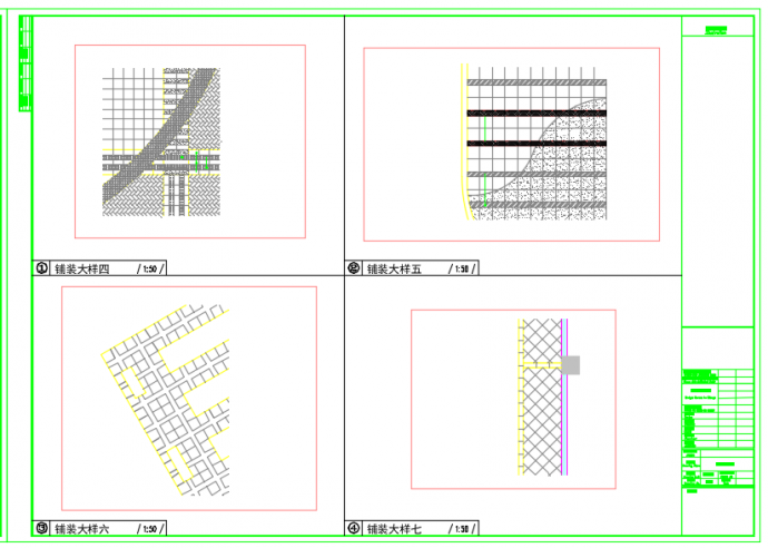 某广场铺装设计CAD布置图_图1