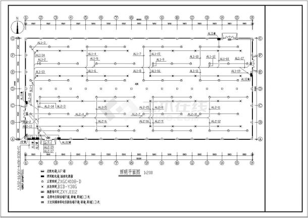 某工业厂房电气设计施工图（共7张）-图二