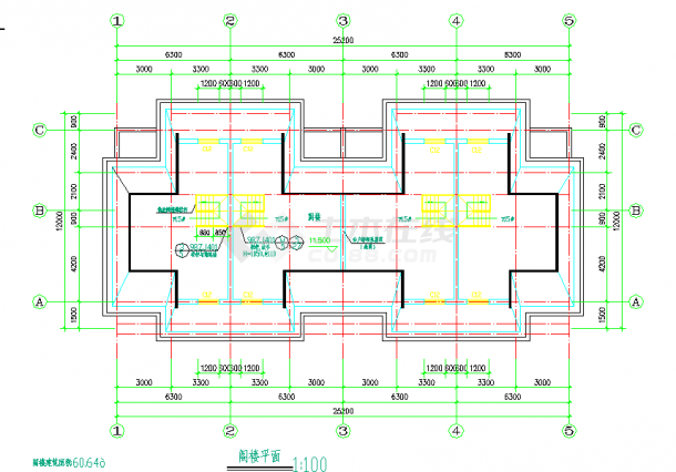 某地联排别墅设计方案CAD图纸-图二