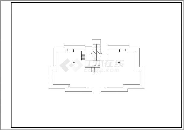 某地区高层1梯2户住宅户型设计CAD图纸.zip-图二