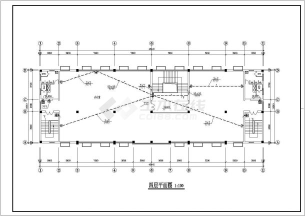 某四层厂房车间电气平面图设计（10张）-图二