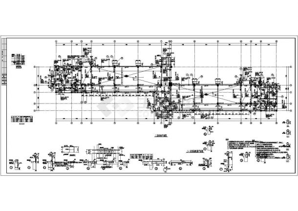 西安大学框架结构教学楼结构设计施工图-图一