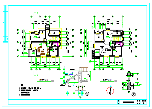 375平米三层别墅房屋设计建筑结构全套施工图（带效果图）