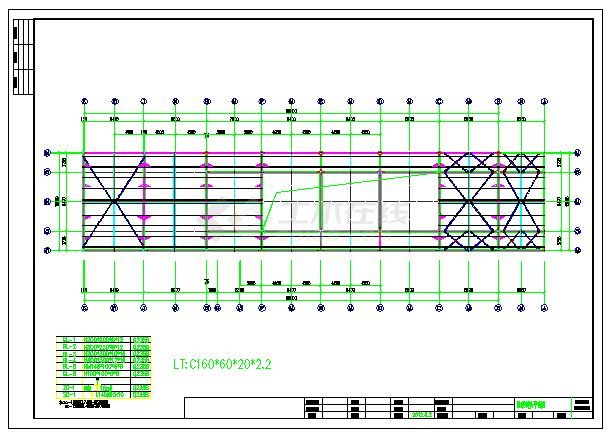 某大型钢框架四季中庭钢连廊结构设计全套cad施工图-图二