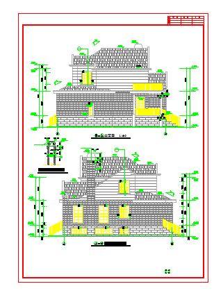 437平米二层别墅房屋设计建筑设计cad施工图（带效果图）-图一