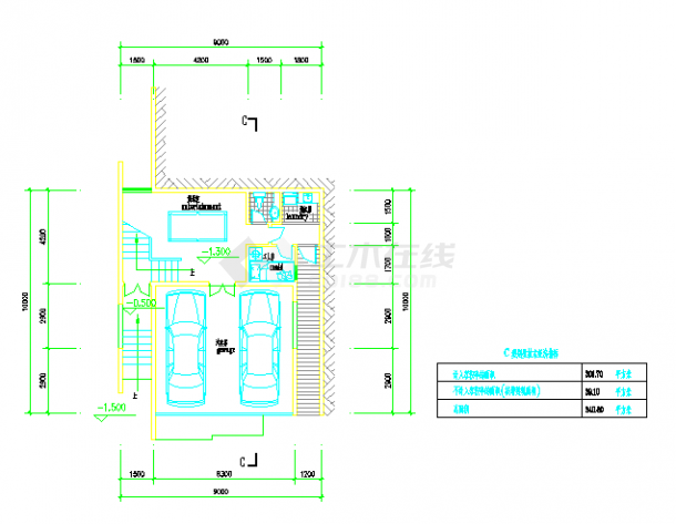 340平米二层别墅房屋设计建筑设计cad施工图（含效果图）-图一