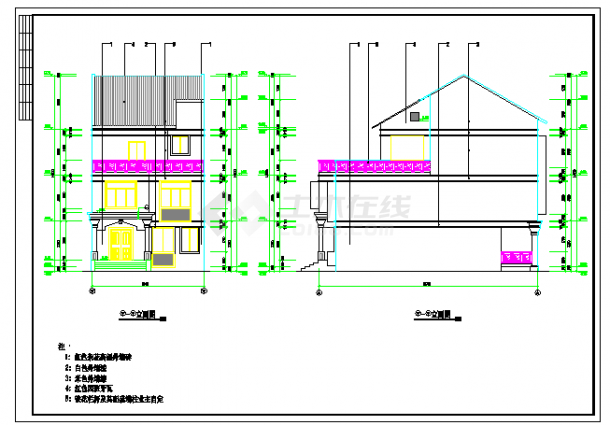 268平米三层别墅房屋设计建筑设计cad施工图（带效果图）-图一