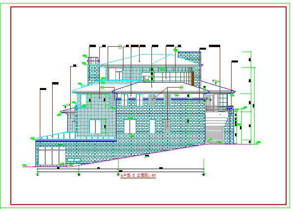 1170平米三层别墅房屋设计建筑设计cad施工图（含效果图）_图1