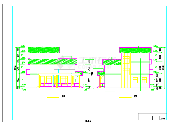 216平米三层农村别墅房屋设计建筑设计cad施工图（含效果图）-图一