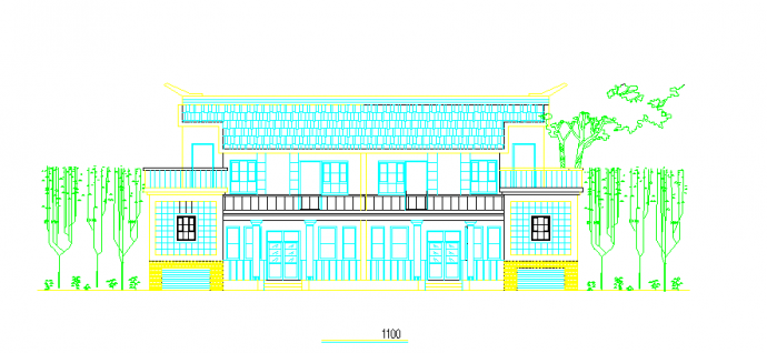 某北方两层独院式农村住宅别墅房屋设计建筑cad施工图（带效果图）_图1