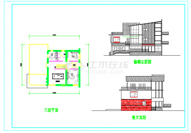 772平米三层别墅房屋设计建筑设计cad施工图-图二