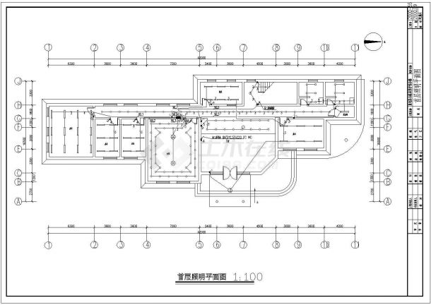 【山东】某工作单位办公楼电气设计施工图-图一