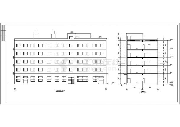 三千平米厂房生产车间、办公楼建筑设计CAD施工图-图一