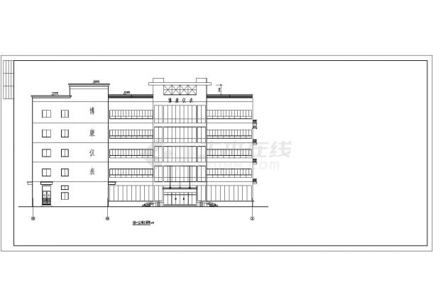 三千平米厂房生产车间、办公楼建筑设计CAD施工图-图二