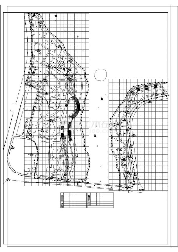 某城市公园景观CAD平面布置参考图-图一