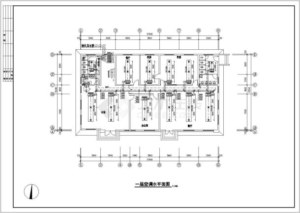 长春市某办公楼空调设计布置图-图一