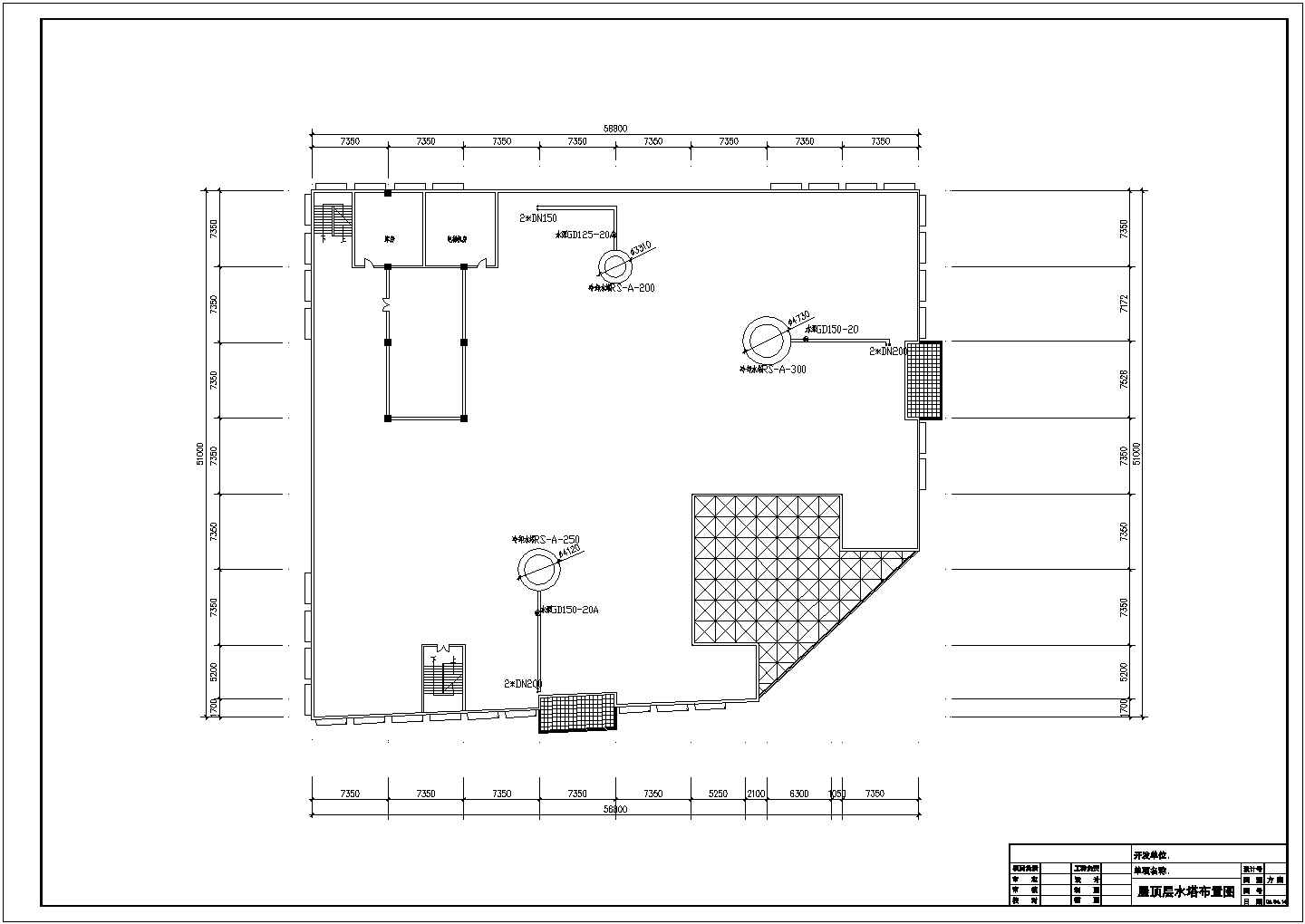 中小型商场空调平面设计CAD参考图