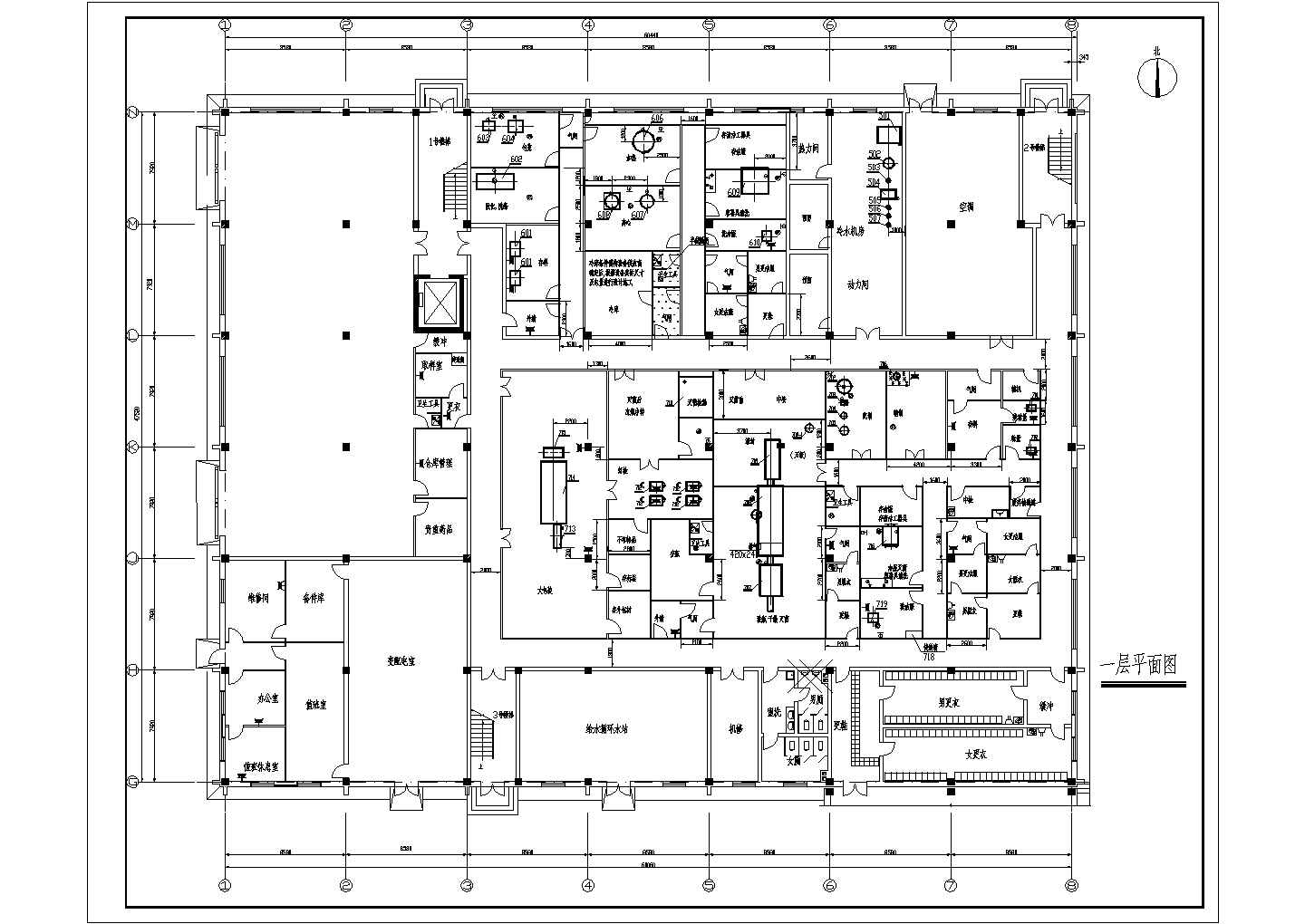 某医药厂房净化空调设计cad图