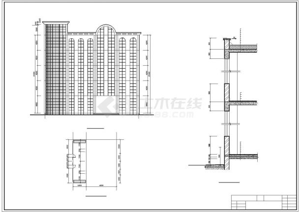 某五层框架结构商场毕业设计（含计算书，建筑、结构图）-图二