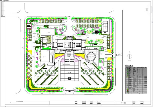 行政大楼及周边环境设计CAD图纸-图一