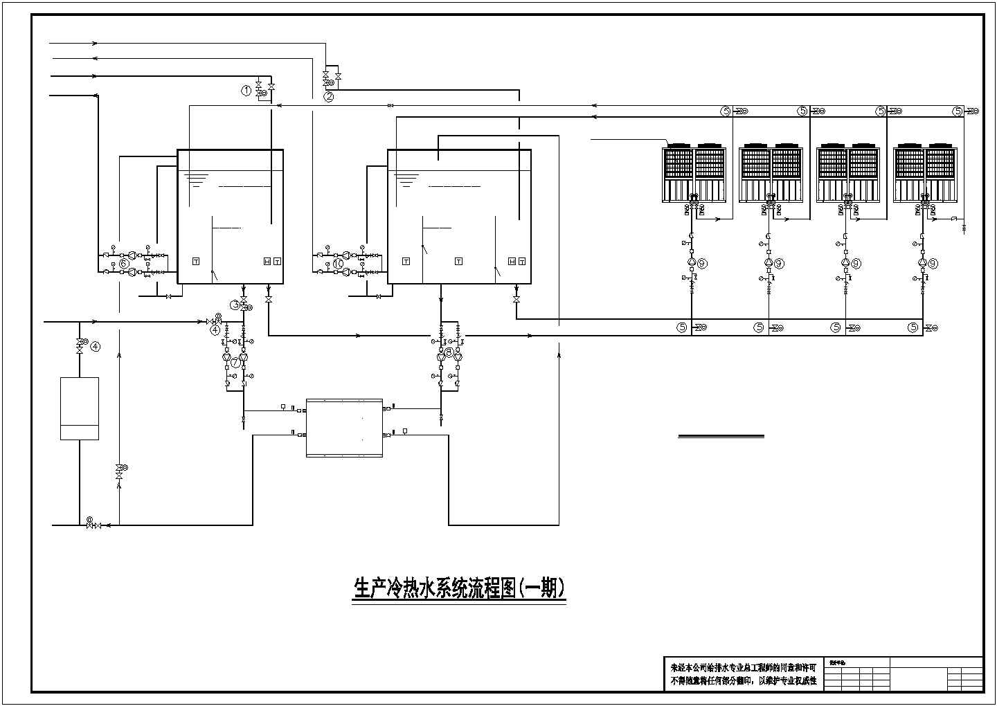 【上海】某公司生产热泵冷热水系统设计施工图
