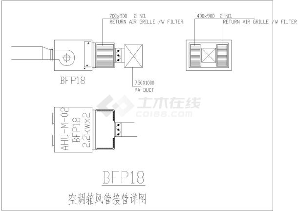 空调各设备安装cad详图-图二
