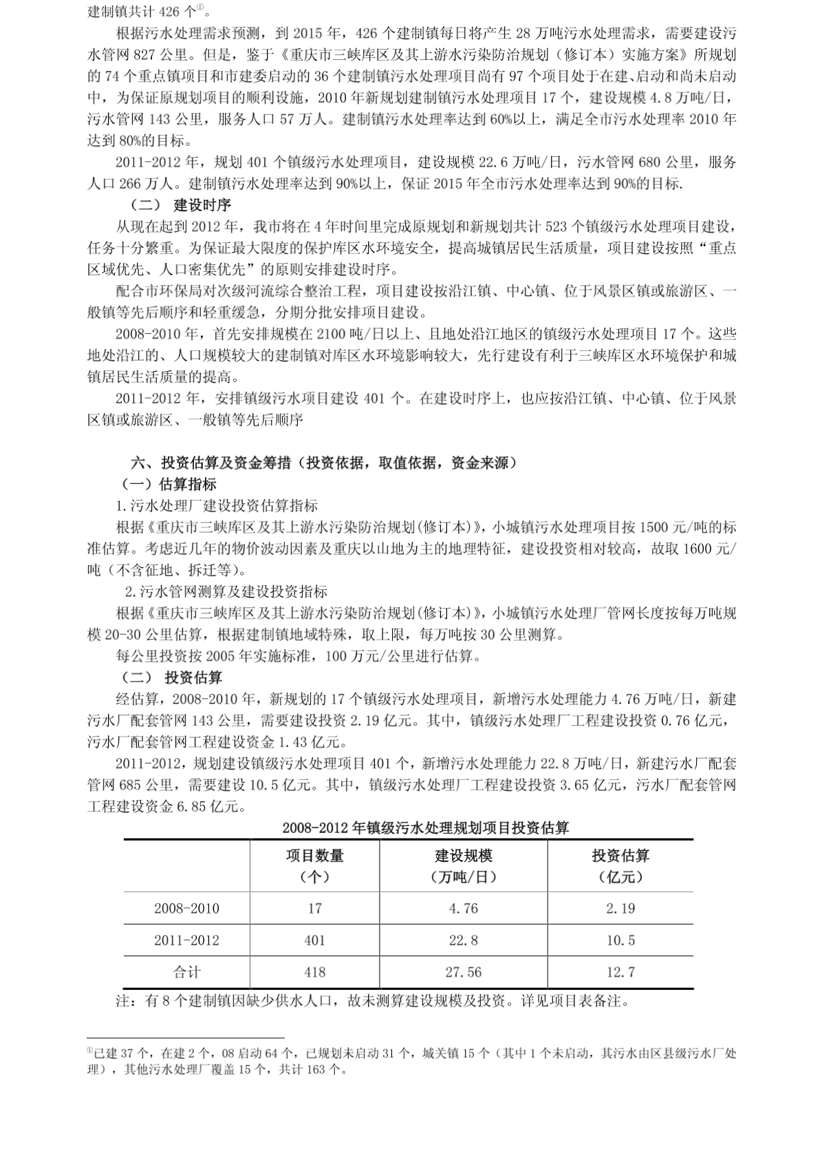 重庆市镇级污水处理项目规划20082015-图二