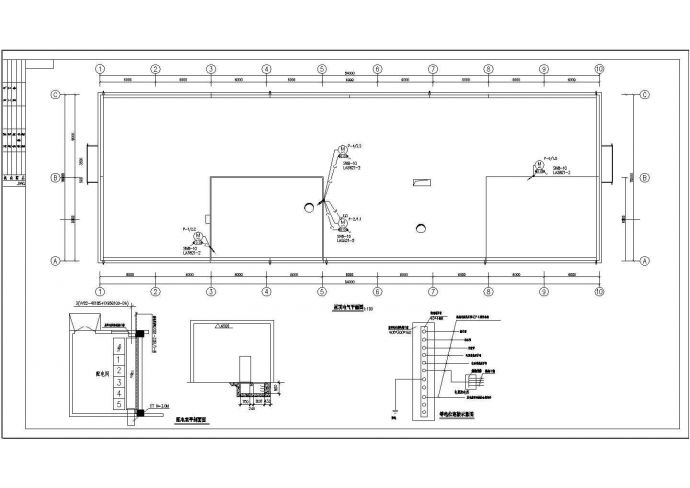 某工业厂房车间电气设计图纸（共10张）_图1