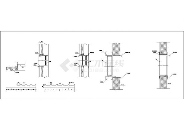 某彩钢夹芯板节点构造详图（共12张图纸）-图一
