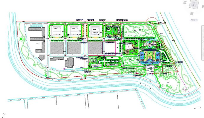 某地制药厂区总平面设计图_图1
