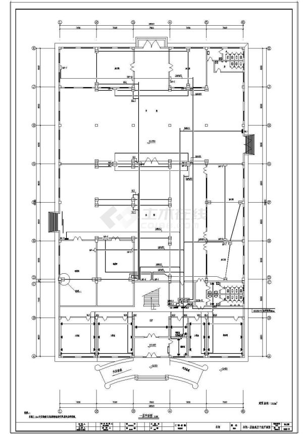 某二层工业厂房电气平面图设计（共16张）-图二