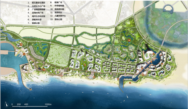 北海银滩中区白虎头地区概念性规划设计-图二