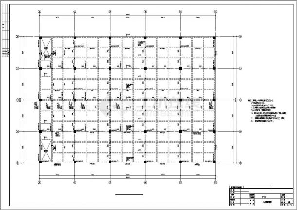 某地框架结构厂房结构设计施工图纸-图二