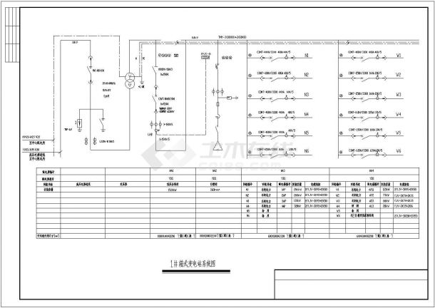 某工业厂房车间电气设计图纸（7张）-图一