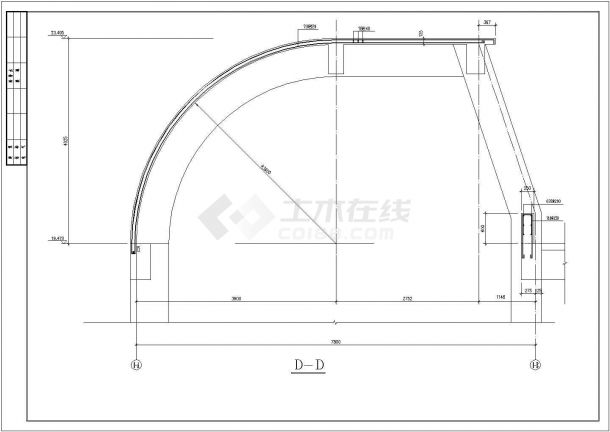 某框架结构美术馆结构设计施工图纸-图二