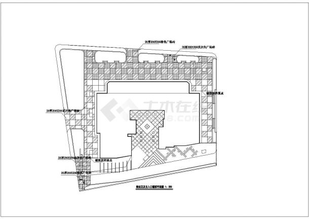 公寓景观建筑布置详情图-图一