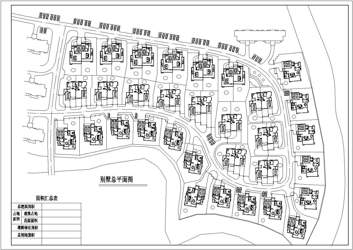 某市某高级别墅区规划设计平面CAD图