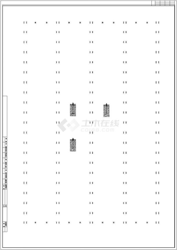 工业厂房门式架布置图货厢仓库CAD施工图-图二